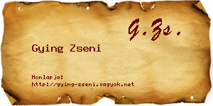 Gying Zseni névjegykártya